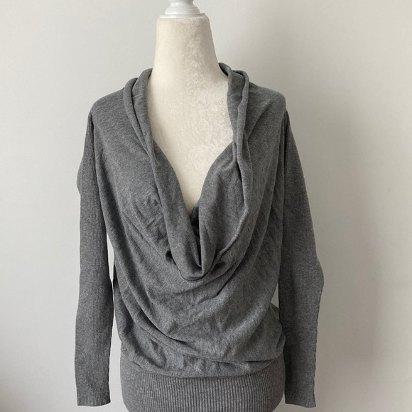 Moda International Cowl Neck Gray Sweater Dress XS - Picture 4 of 10